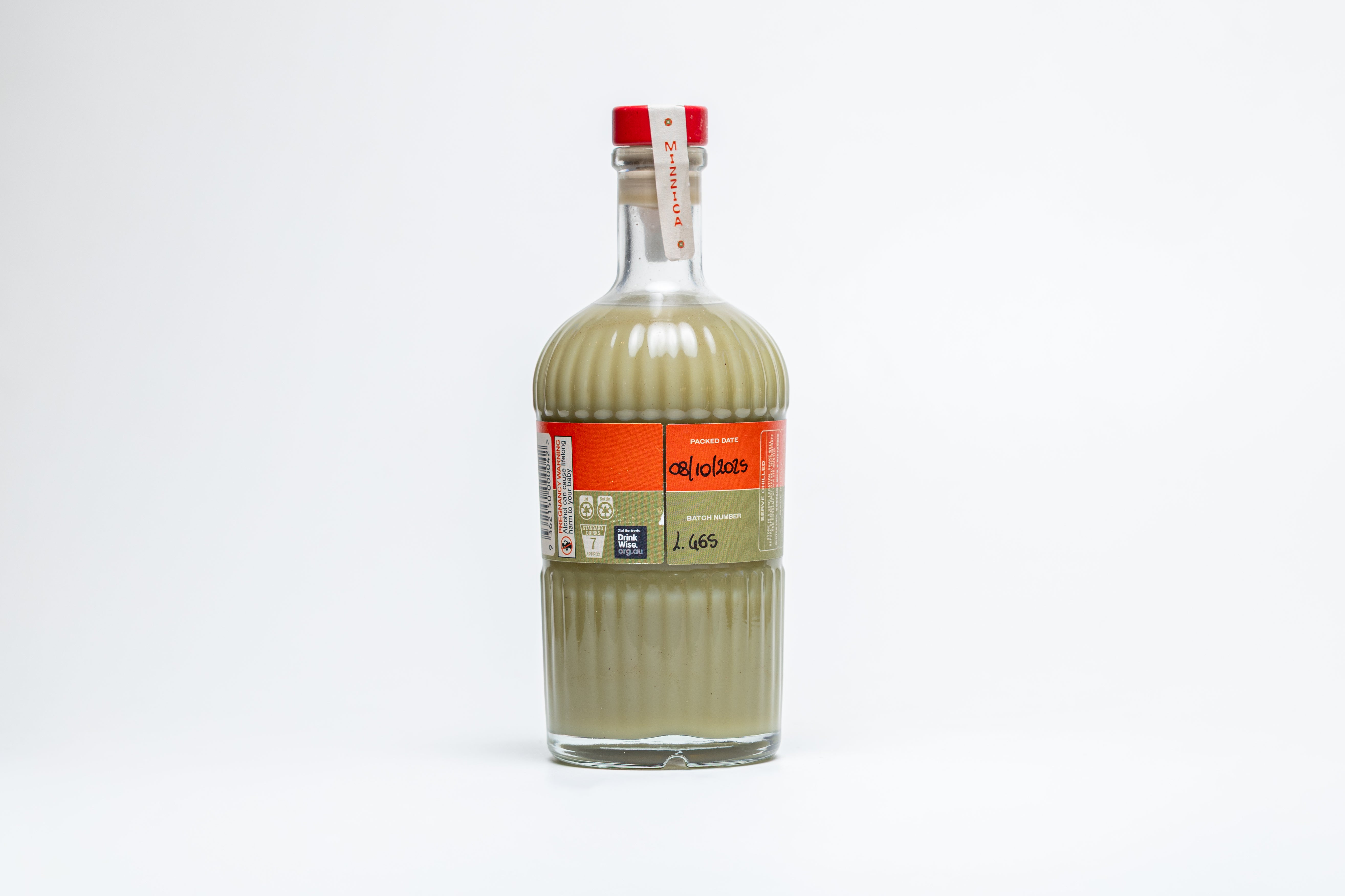 Mizzica pistachio liqueur bottle with label